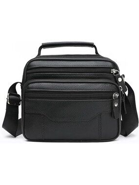 Men's Formal Genuine Leather Travel Messenger Bag Multi-function Handbag Satchel